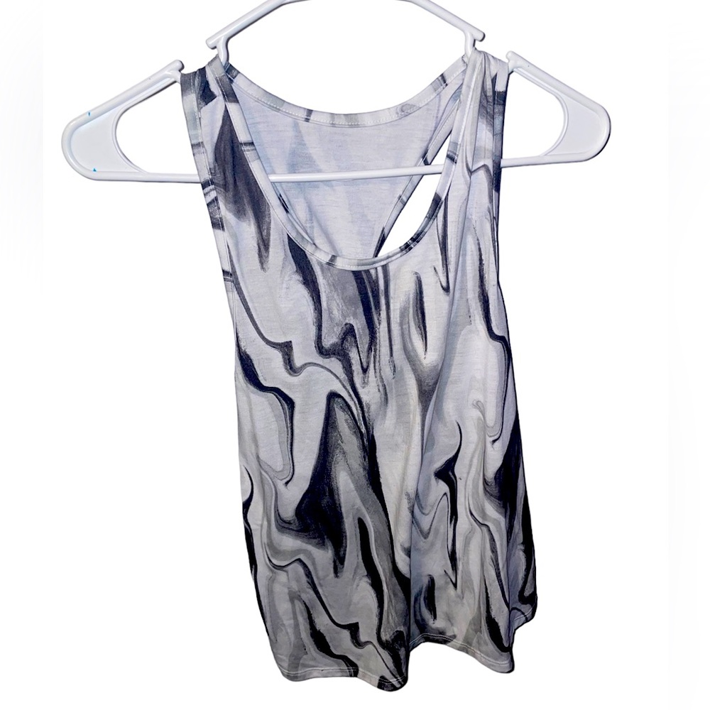 Girls gray & black athletic tank top - 18